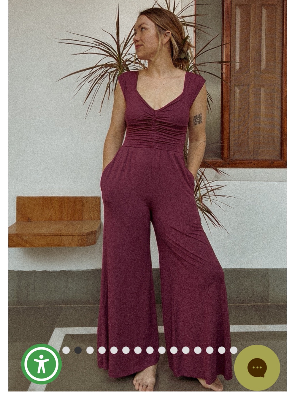 Gardenbelle Lotus Jumpsuit In Crushed Berry